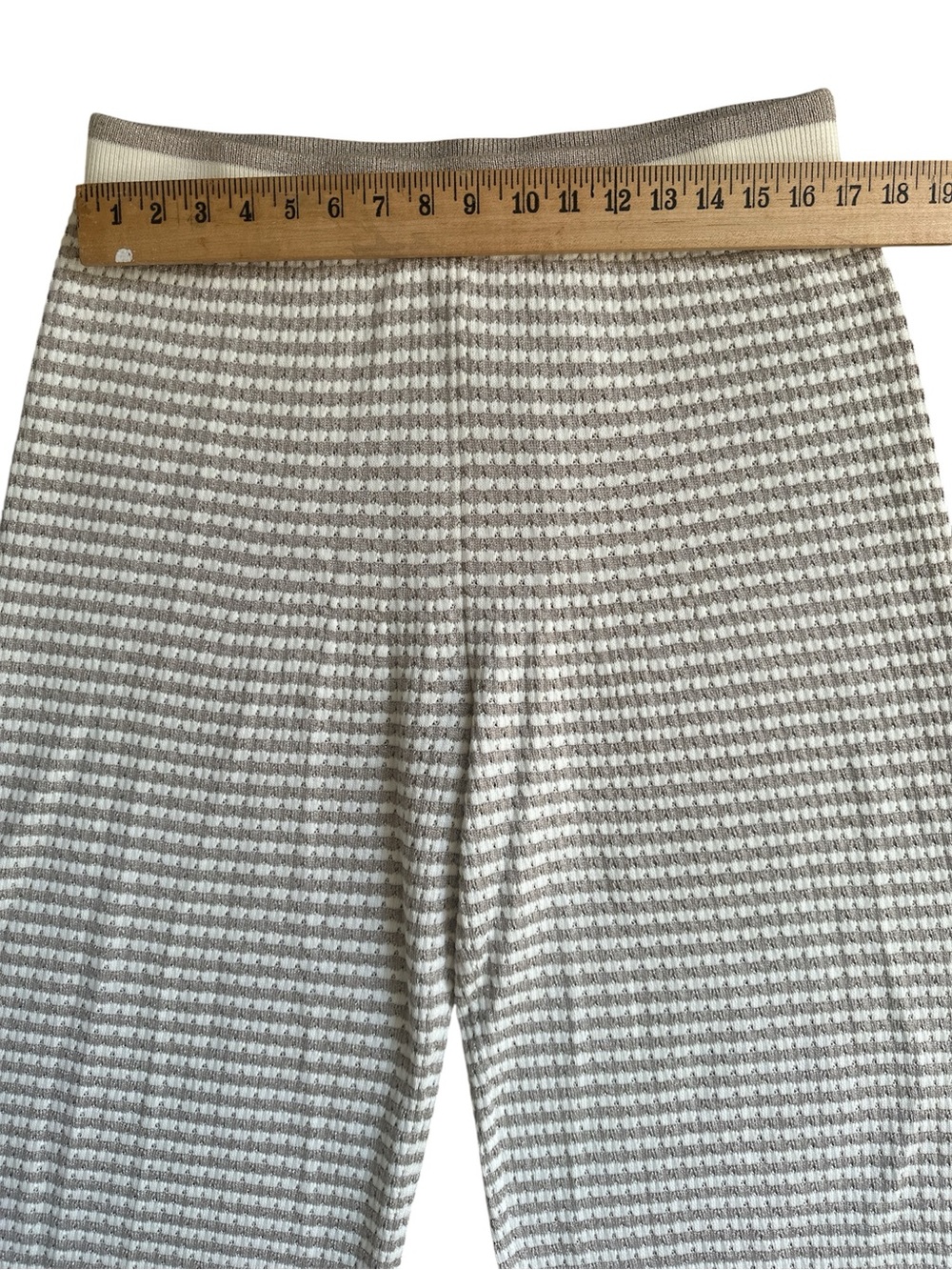 Ramy Brook Pants XL Cher Sandstone Beige White Wide Leg Cotton Stretch NWT $395 - Picture 8 of 12